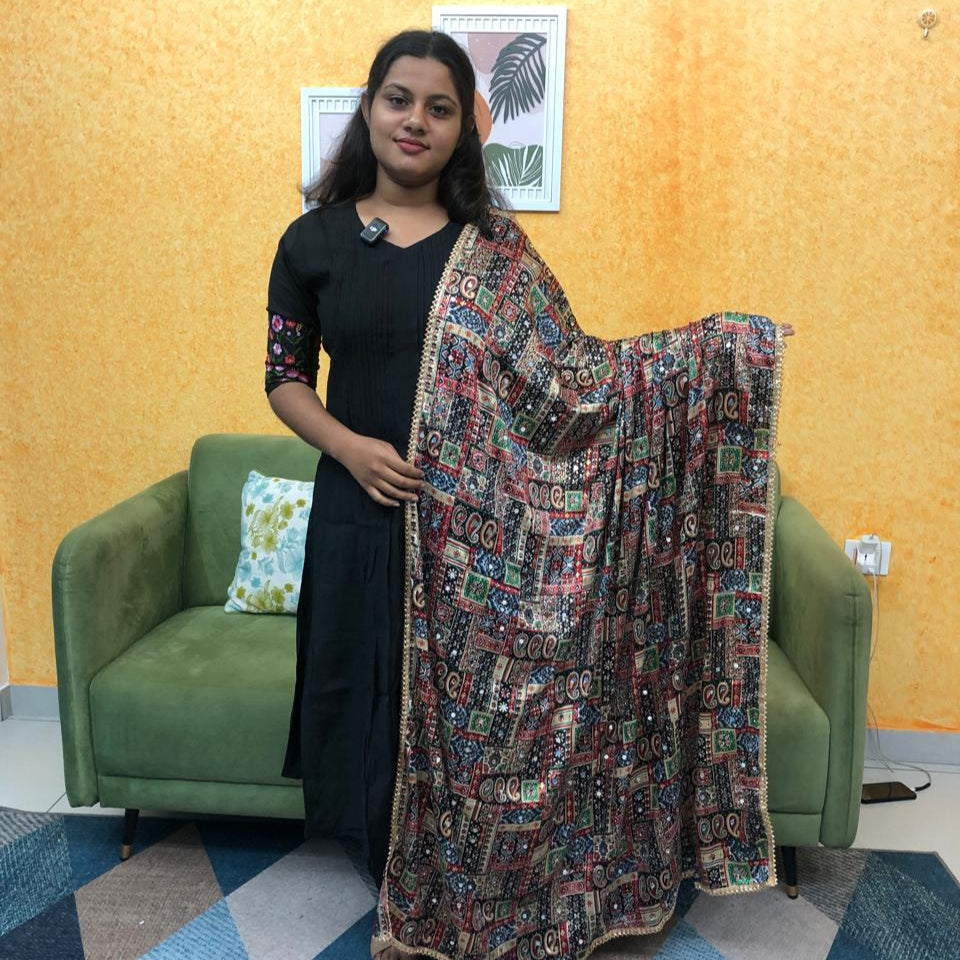 PAKISTANI MIRROR DUPATTA FT 2138