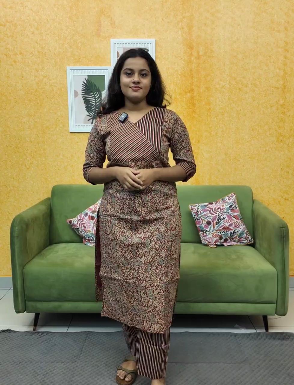TWO PIECE COTTON KURTI SET FT 0013