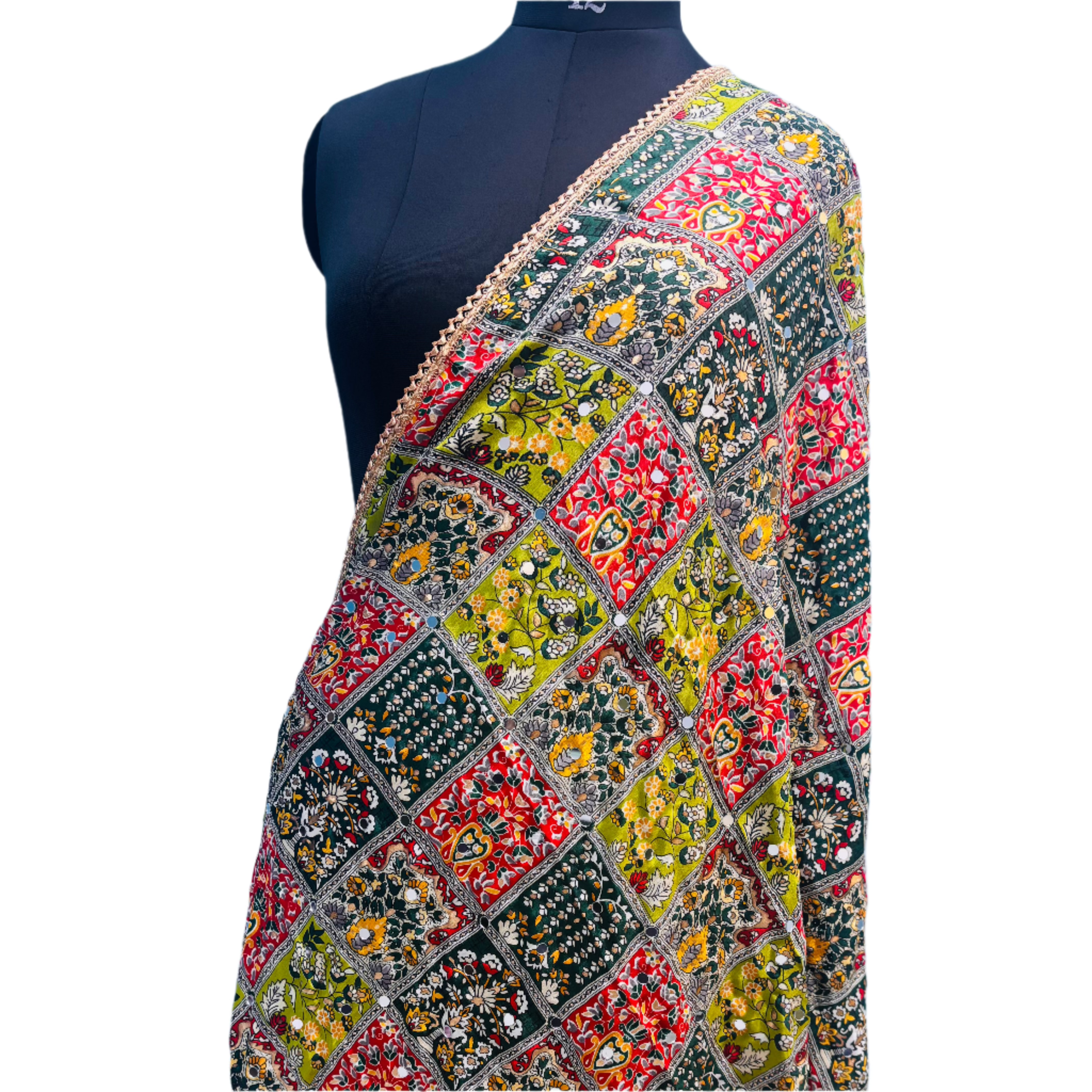 PAKISTANI MIRROR DUPPATTA FT 2106