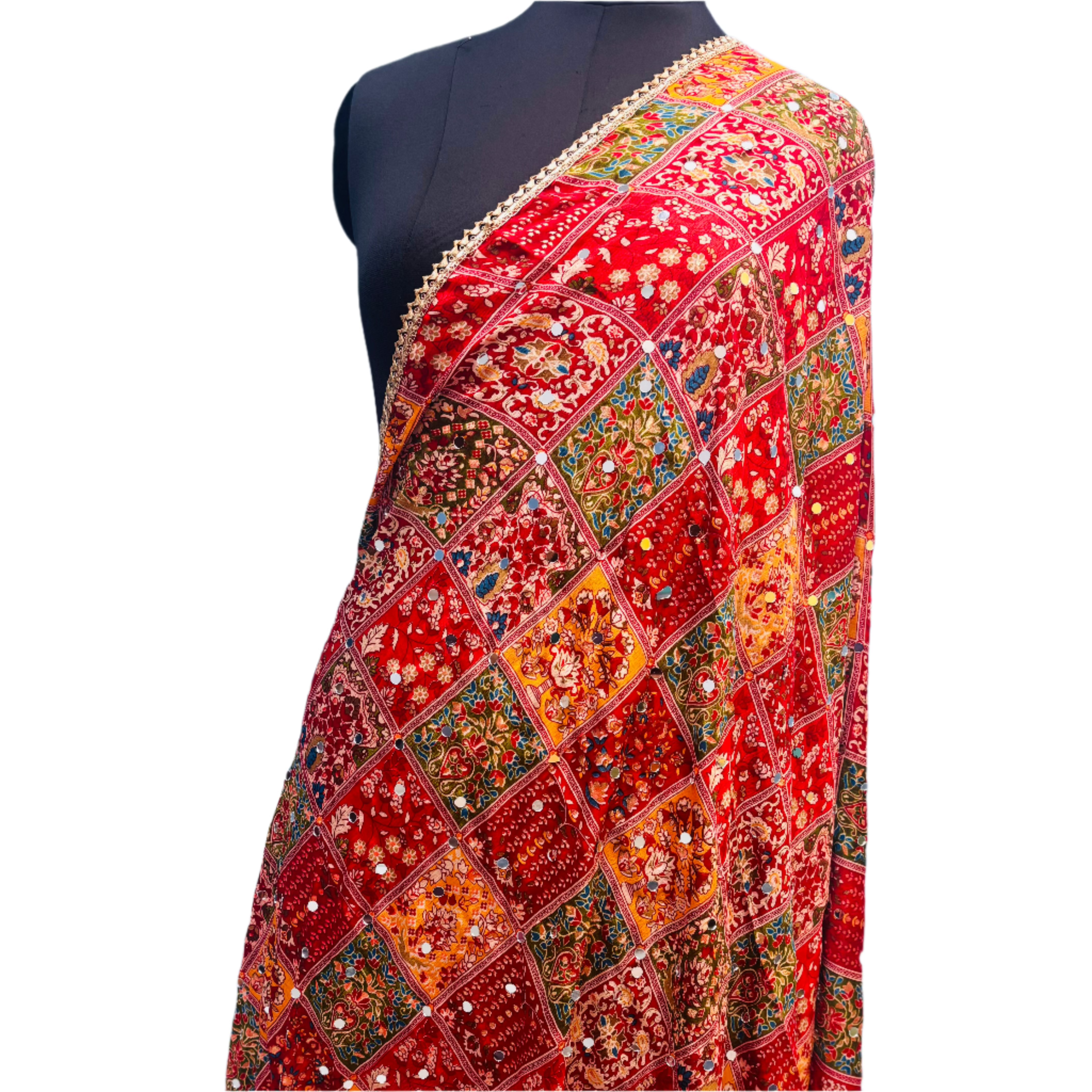 PAKISTANI MIRROR DUPPATTA FT 2106