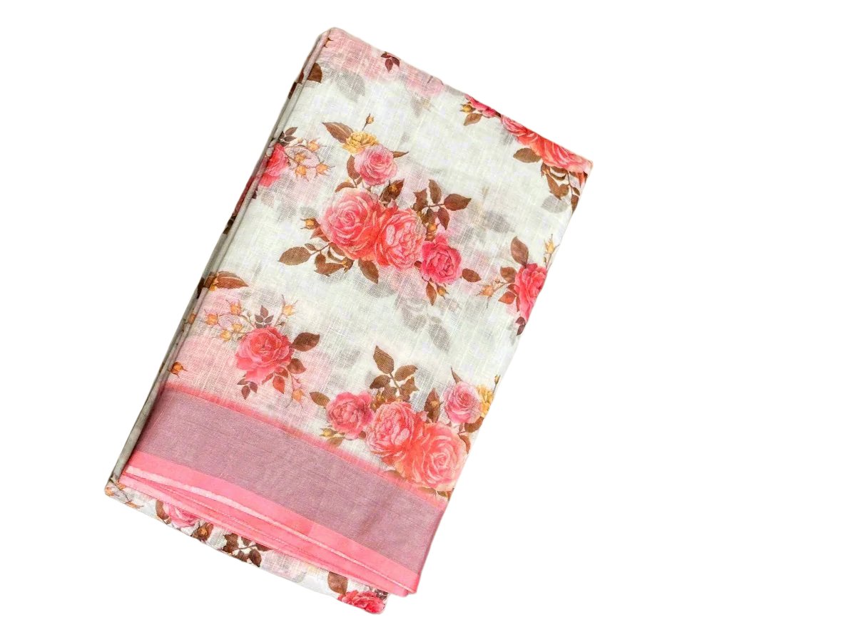 SEMI LINEN SAREE 208