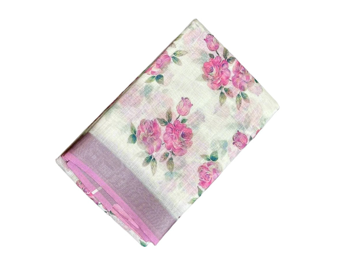 SEMI LINEN SAREE 208