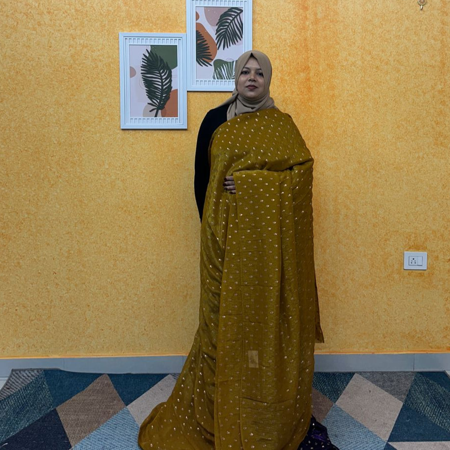 CRUSH TISSUE SAREE FT 2209