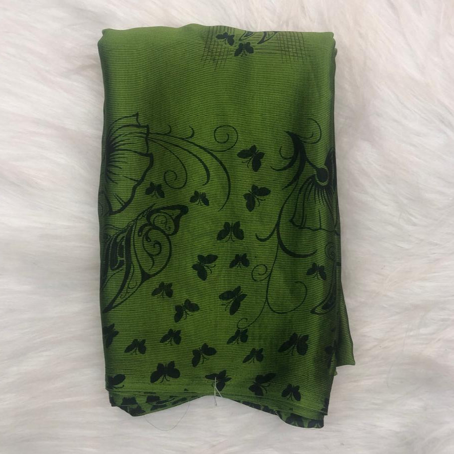 BLACK CHIFFON SAREE FT 2231