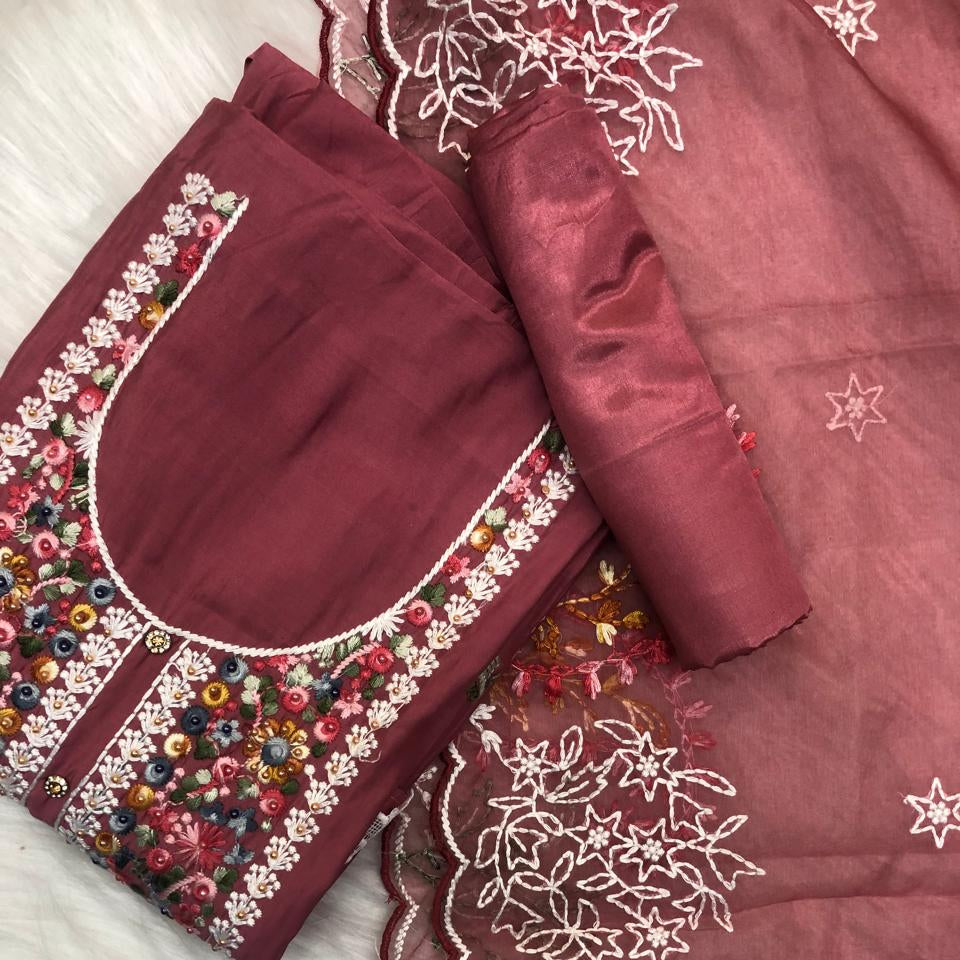 SEMI SILK SALWAR SUIT FT 2245