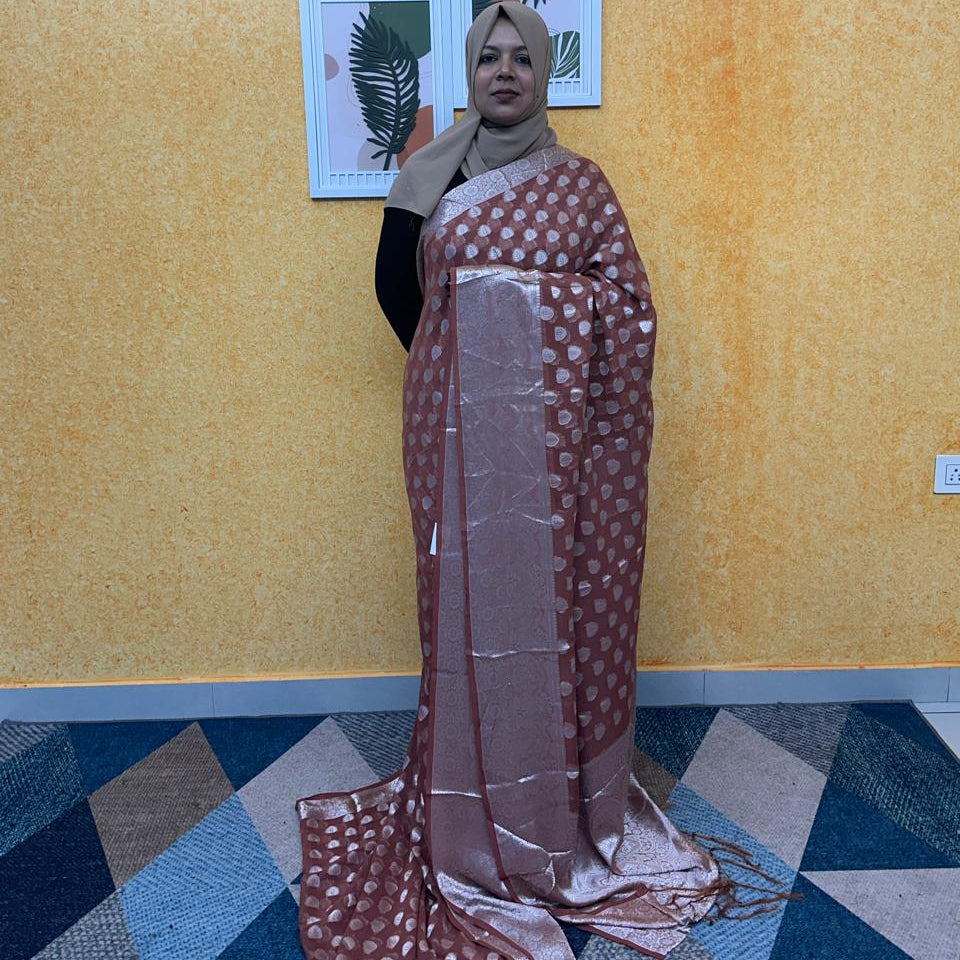 GEORGETTE BANARASI SAREE FT 2278