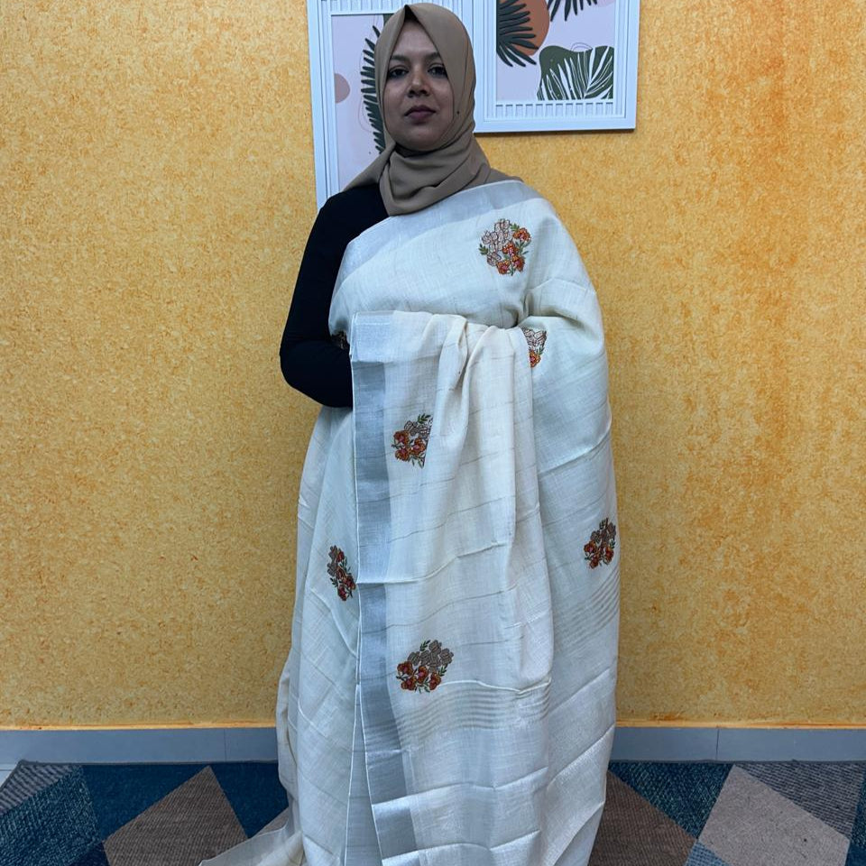 LINEN COTTON SAREE FT 2291