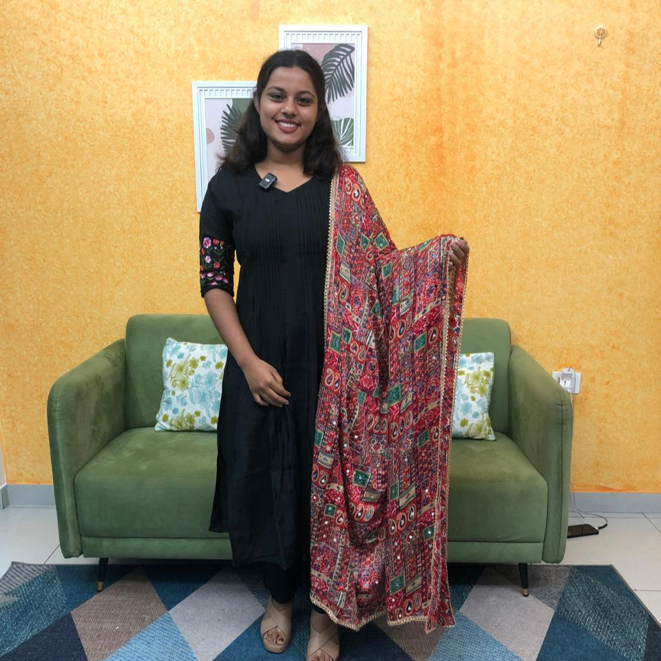 PAKISTANI MIRROR DUPATTA FT 2138