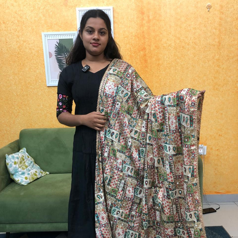 PAKISTANI MIRROR DUPATTA FT 2138