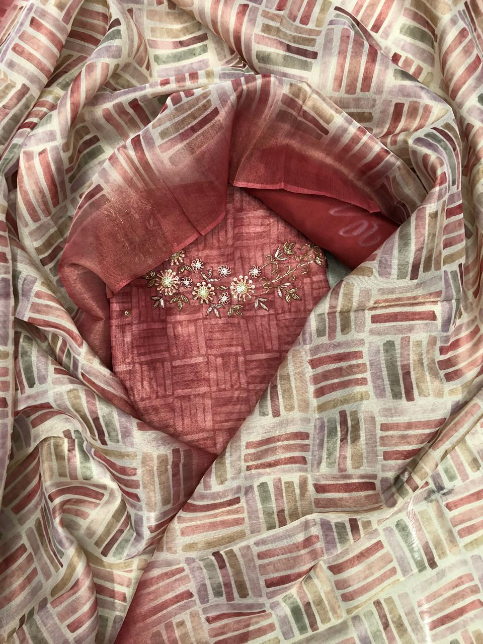 TISSUE SILK SALWAR SUIT FT 2027