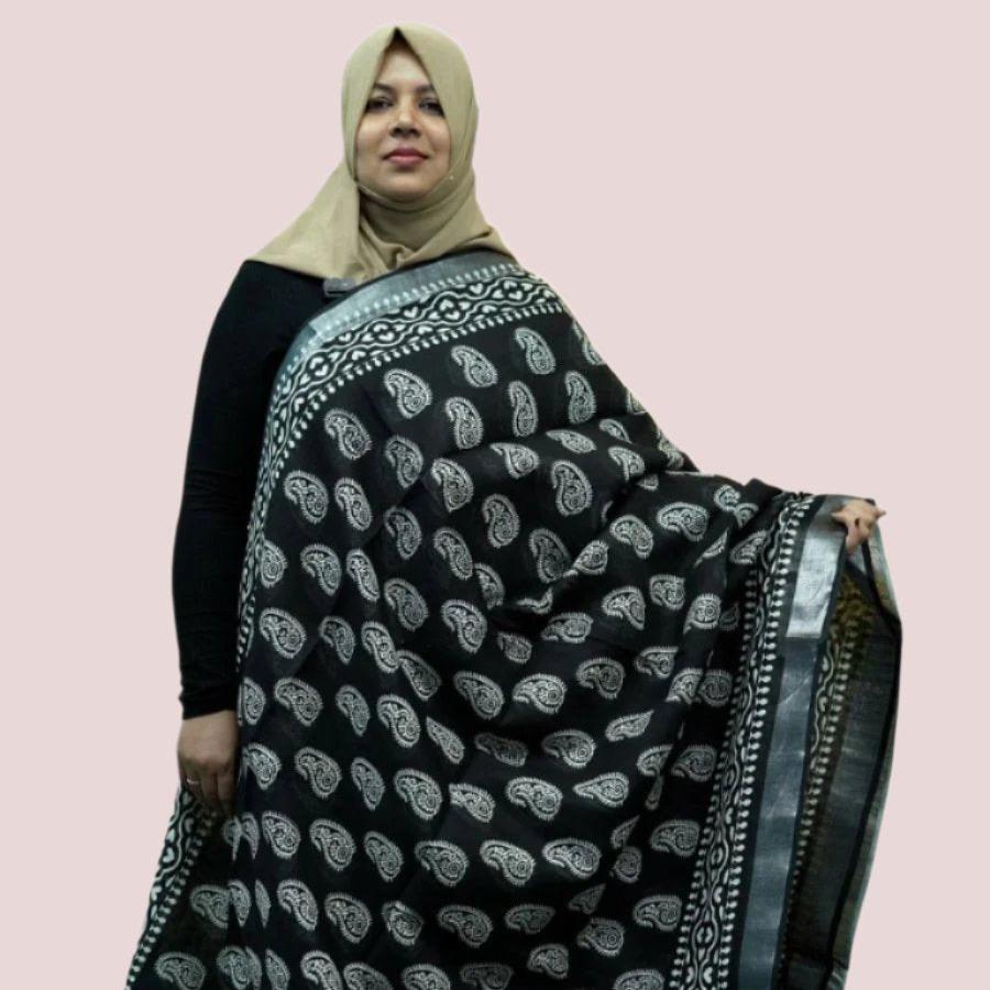 Black-Mango print and polka