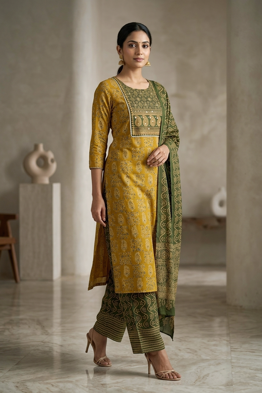 YELLOW WITH GREEN