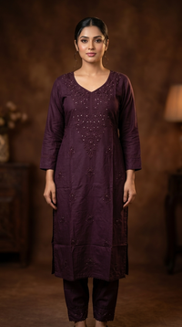 CHIKENKARI CO-ORD SET FT 2952