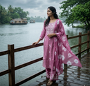 CHIKANKARI THREE PIECE SET FT 2968