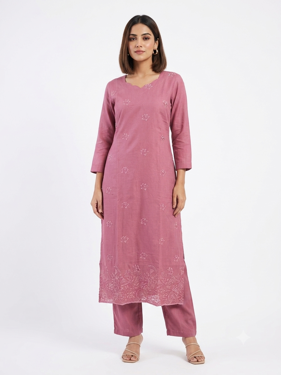 MUL CHANDERI CO-ORD SET FT 3097