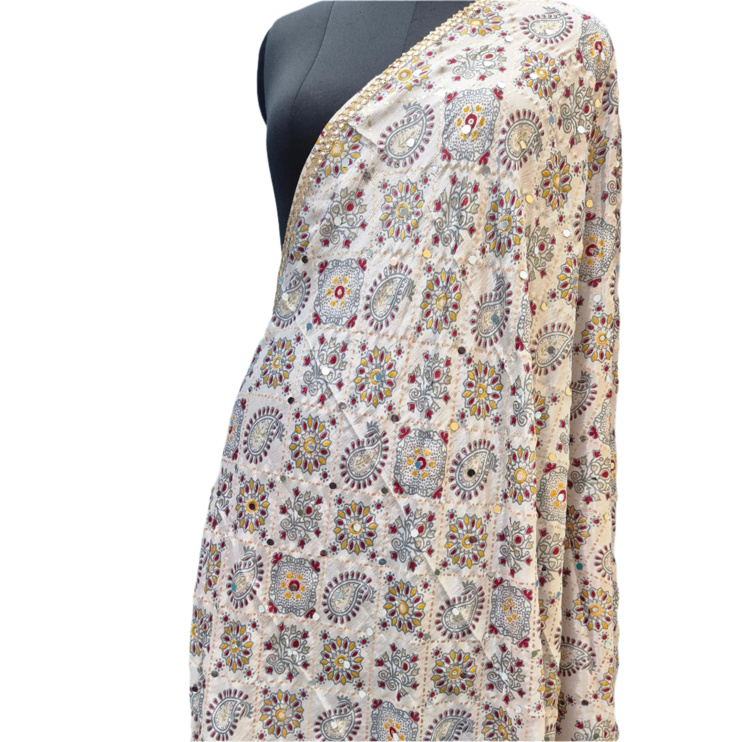 PAKISTANI MIRROR DUPPATTA  FT 2106