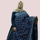 LINEN SAREE DENIM BLUE FT 1049