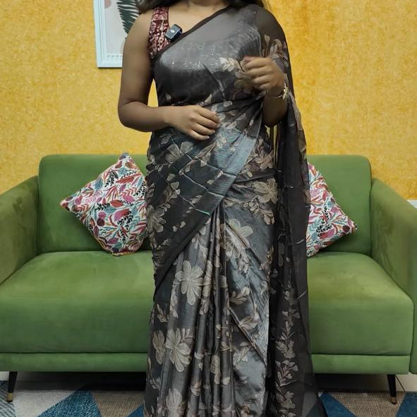 SHIMMERING CHIFFON SAREE FT 2095