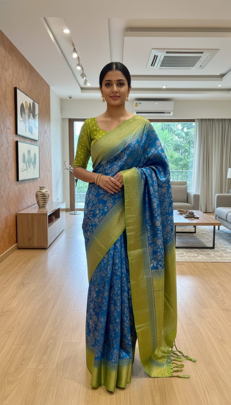 SEMI KATAN SAREE FT 2613