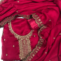 GEORGETTE-SATIN SALWAR SUIT FT 2034