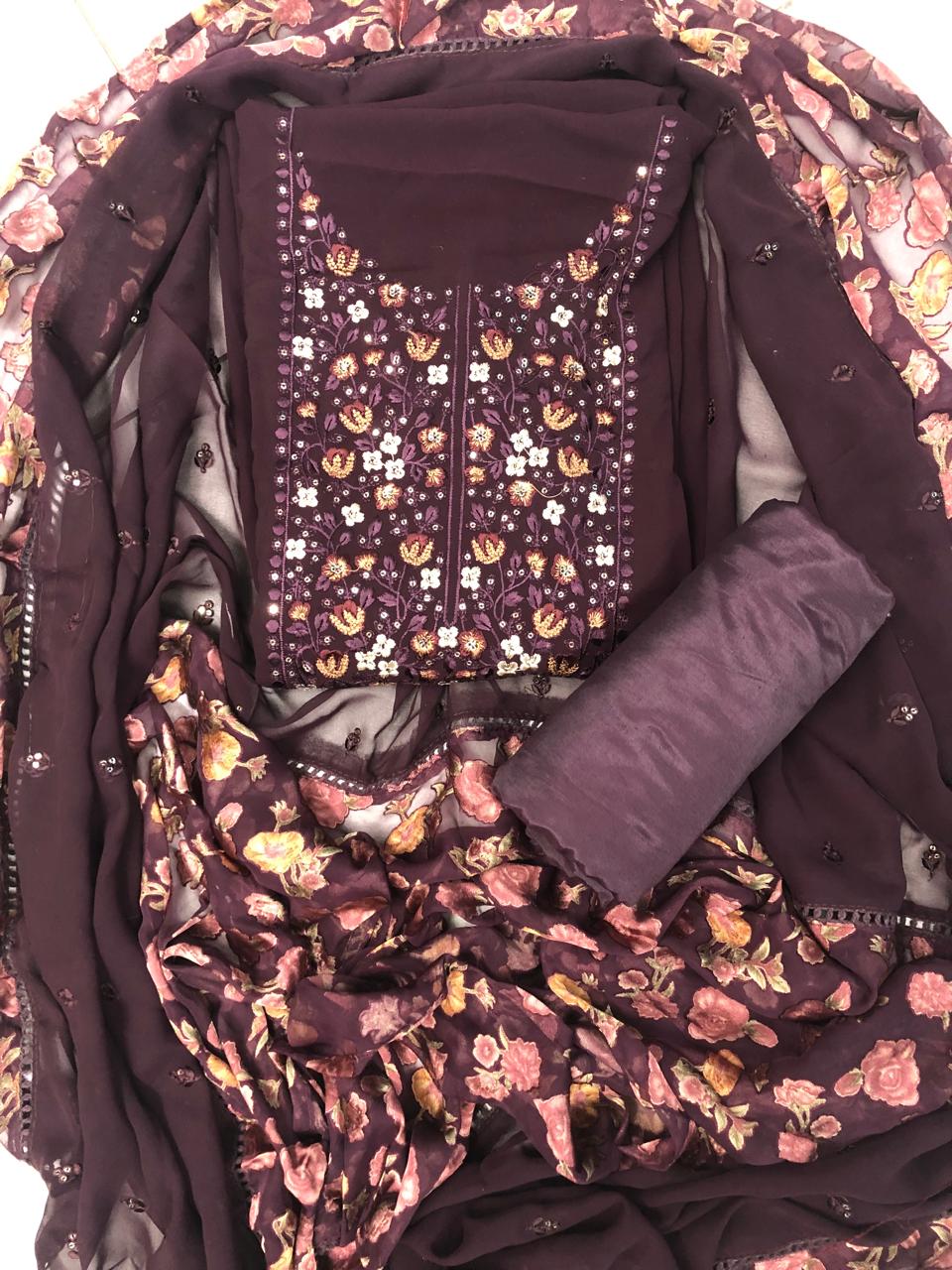 FAUX GEORGETTE SALWAR SUIT FT 2044