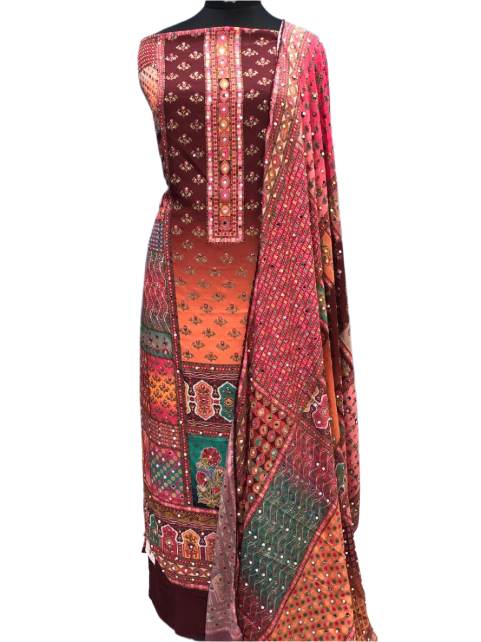 RUBBER SILK SALWAR SUIT FT1025