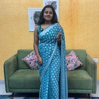 GEORGETTE BANARASI SAREE FT 2083