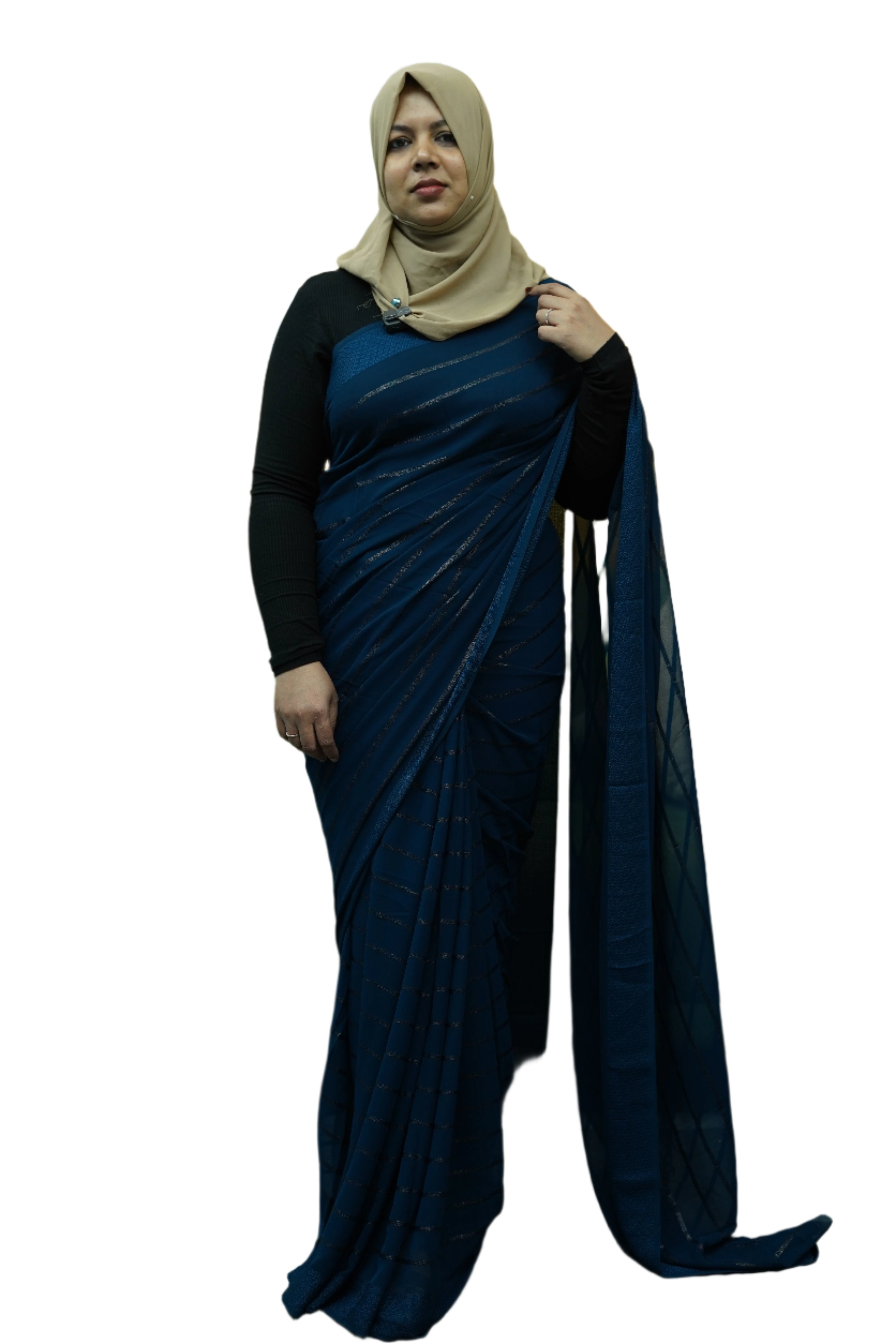 FAUX GEORGETTE SAREE FT 1042