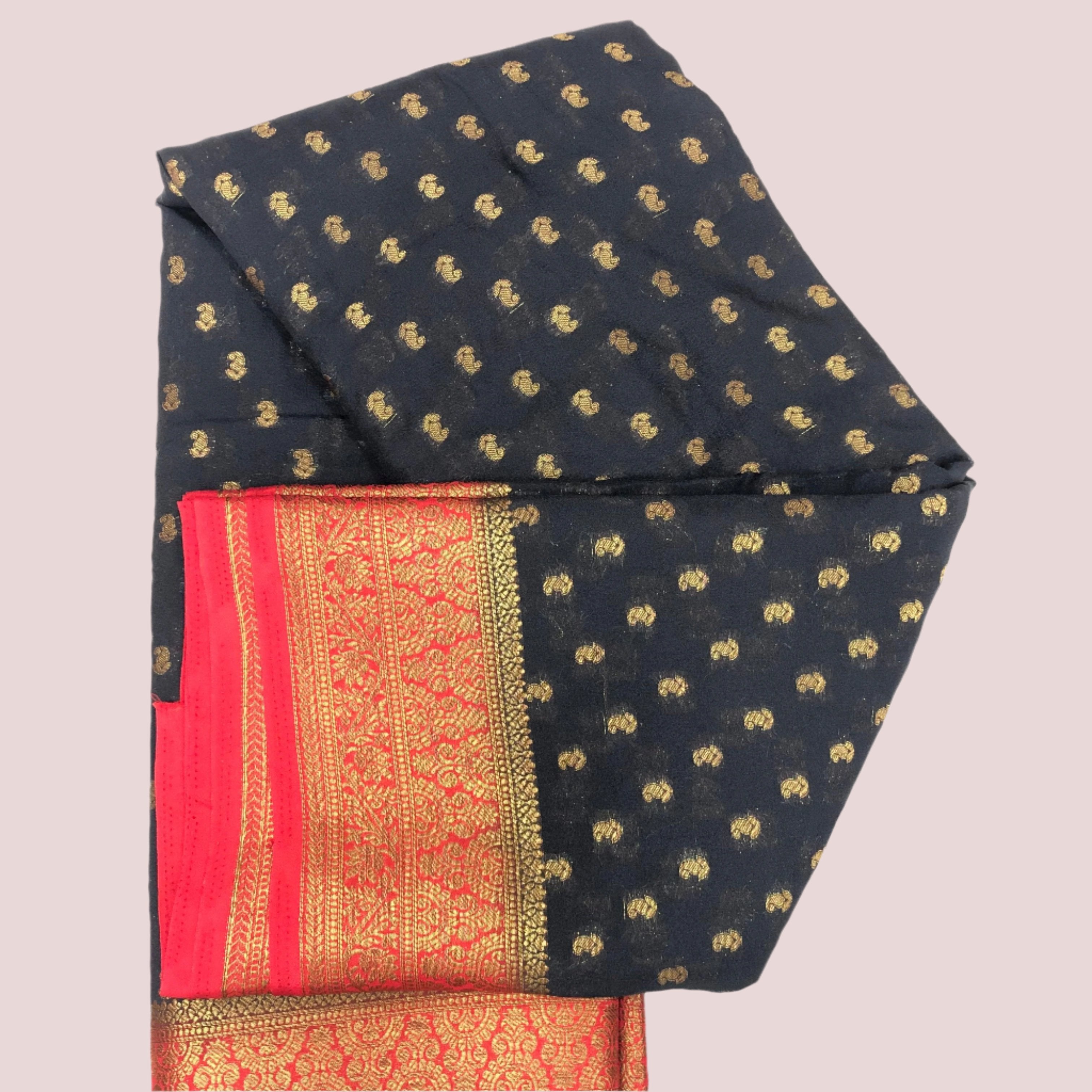 GEORGETTE BANARASI SAREE FT 2002