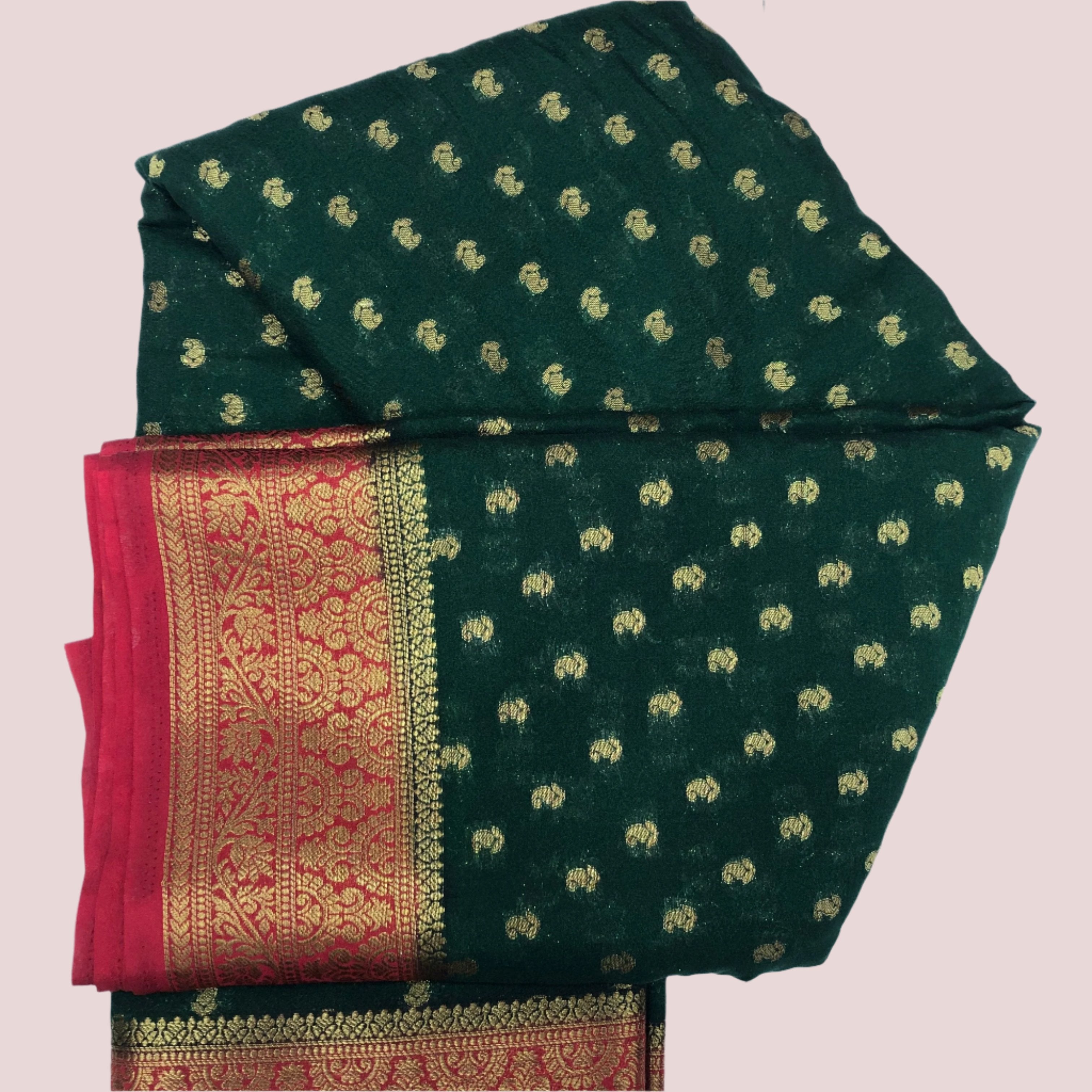 GEORGETTE BANARASI SAREE FT 2002