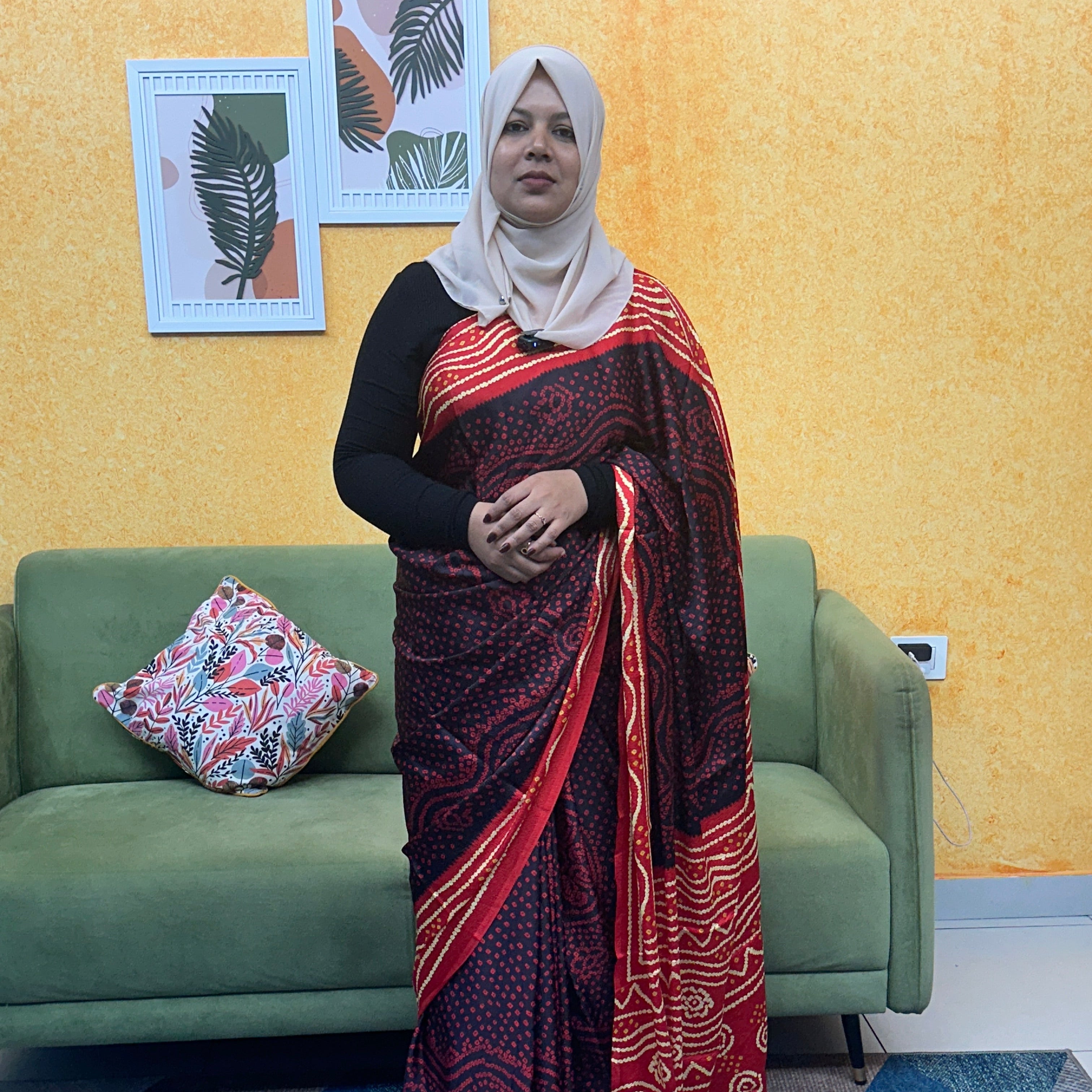 SATIN VISCOSE SAREE FT 2079