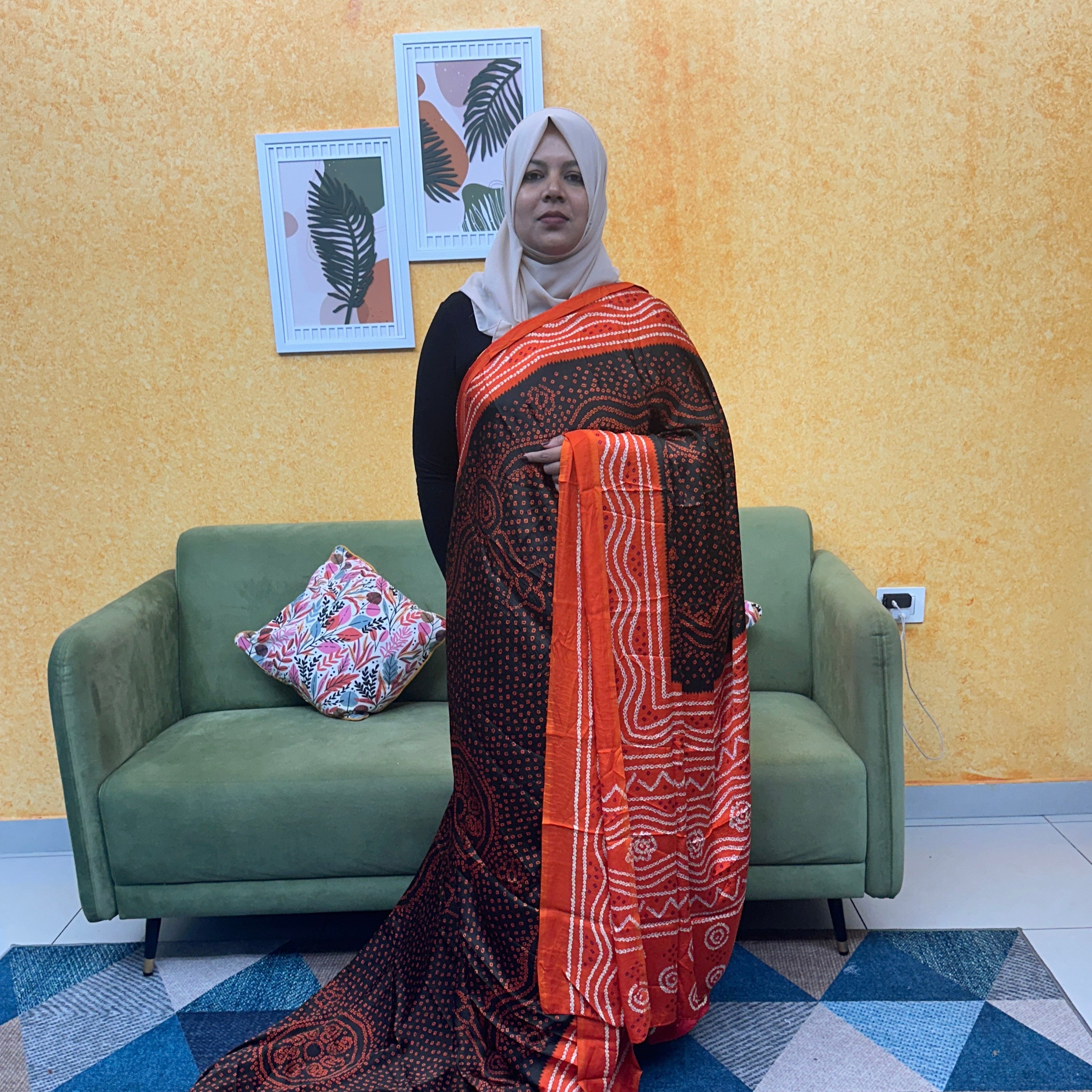SATIN VISCOSE SAREE FT 2079