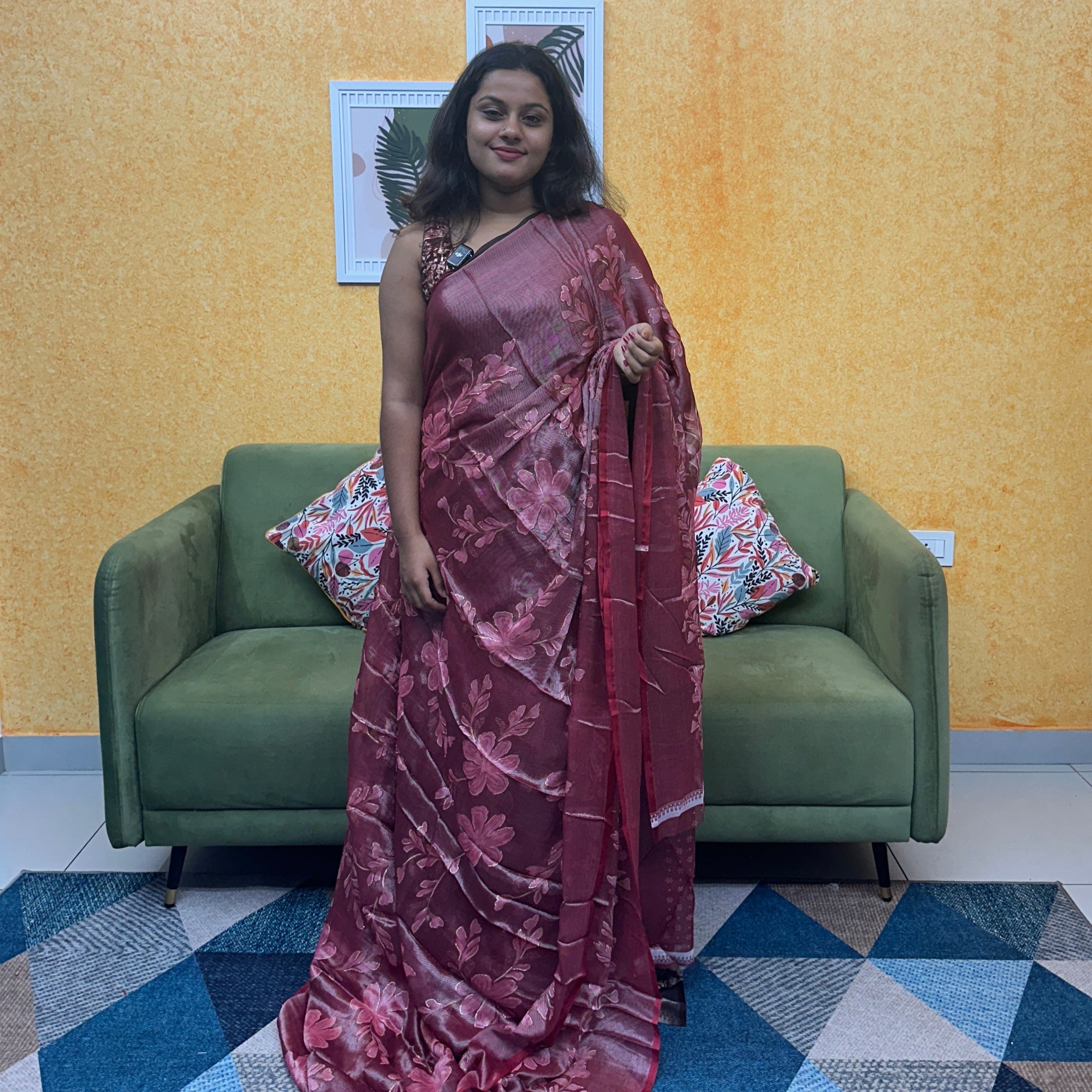SHIMMERING CHIFFON SAREE FT 2095