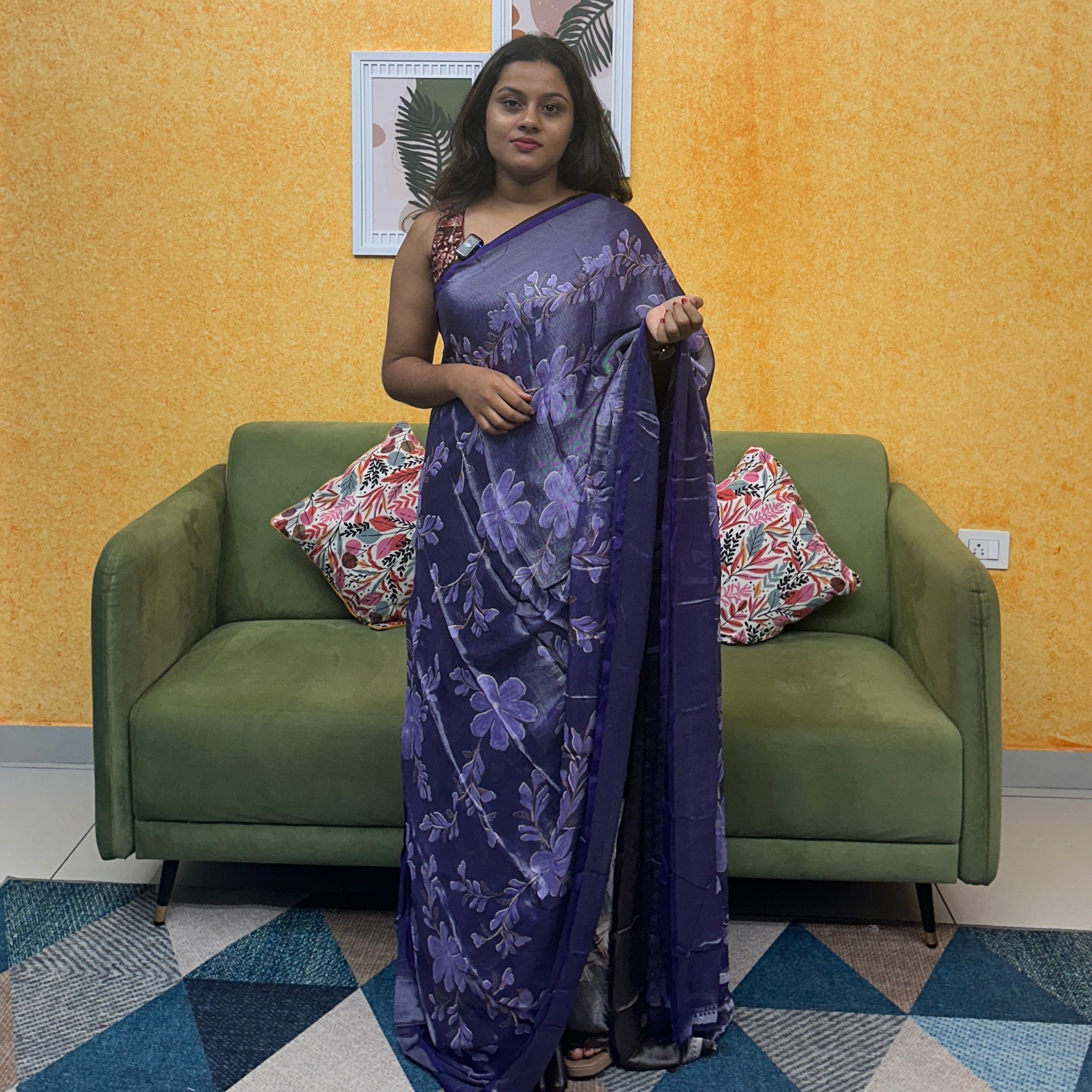 SHIMMERING CHIFFON SAREE FT 2095
