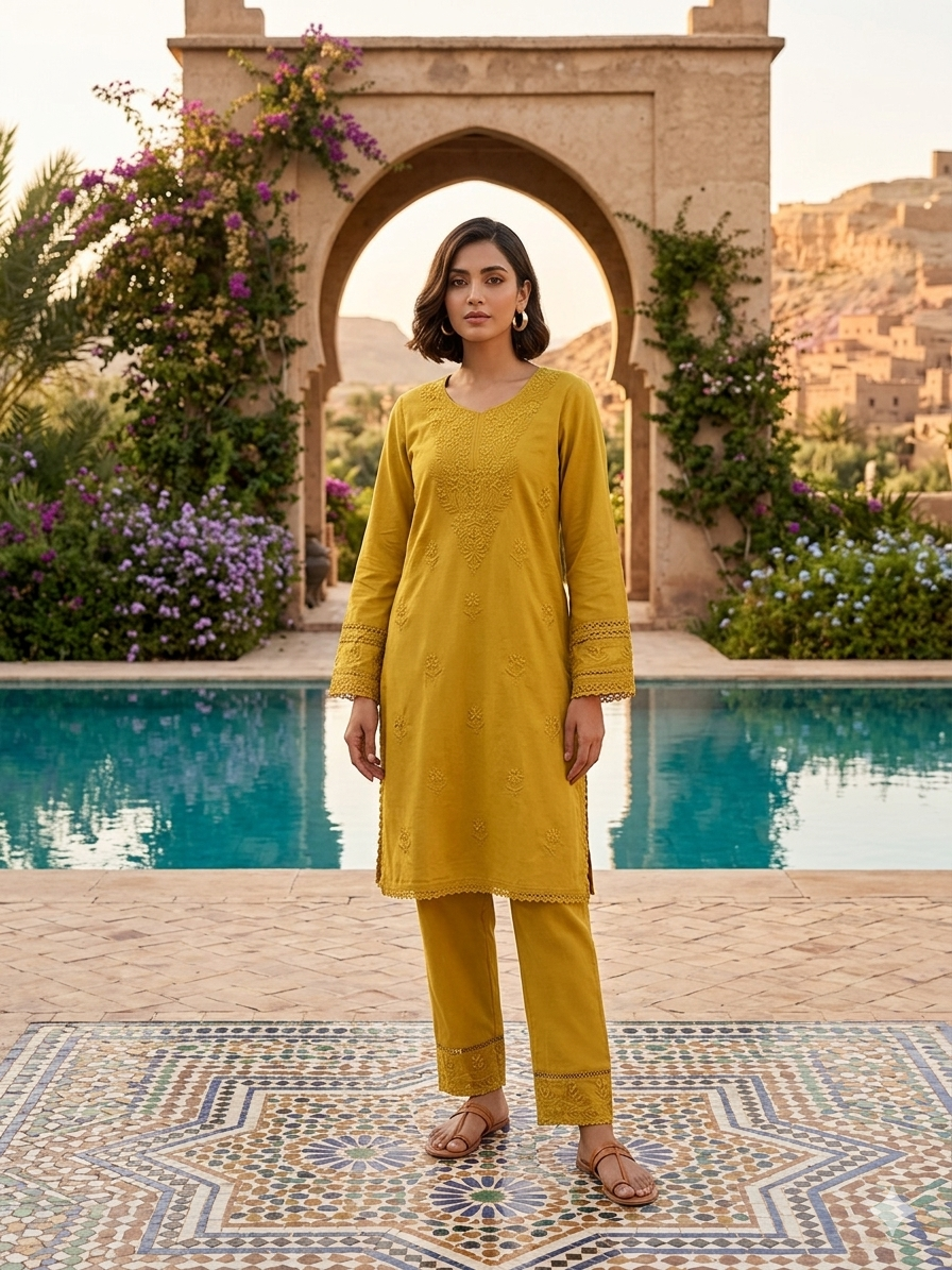 CHIKENKARI CO-ORD SET FT 2952