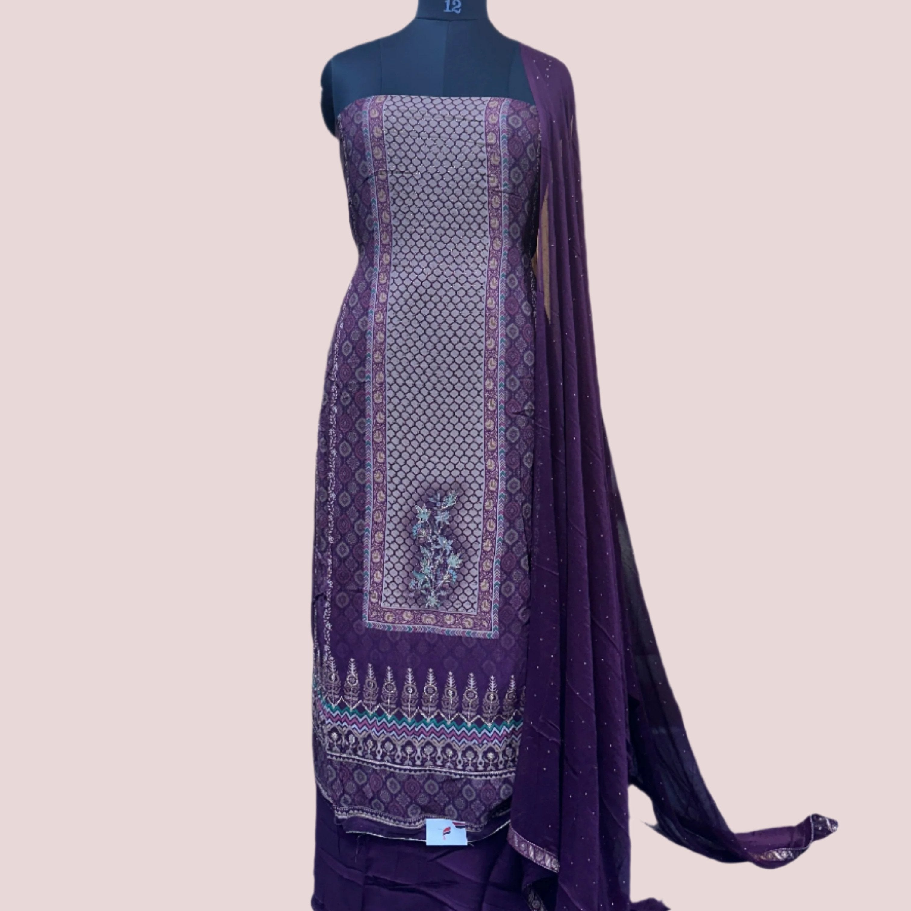 VISCOSE CHIFFON SALWAR SUIT FT 1083