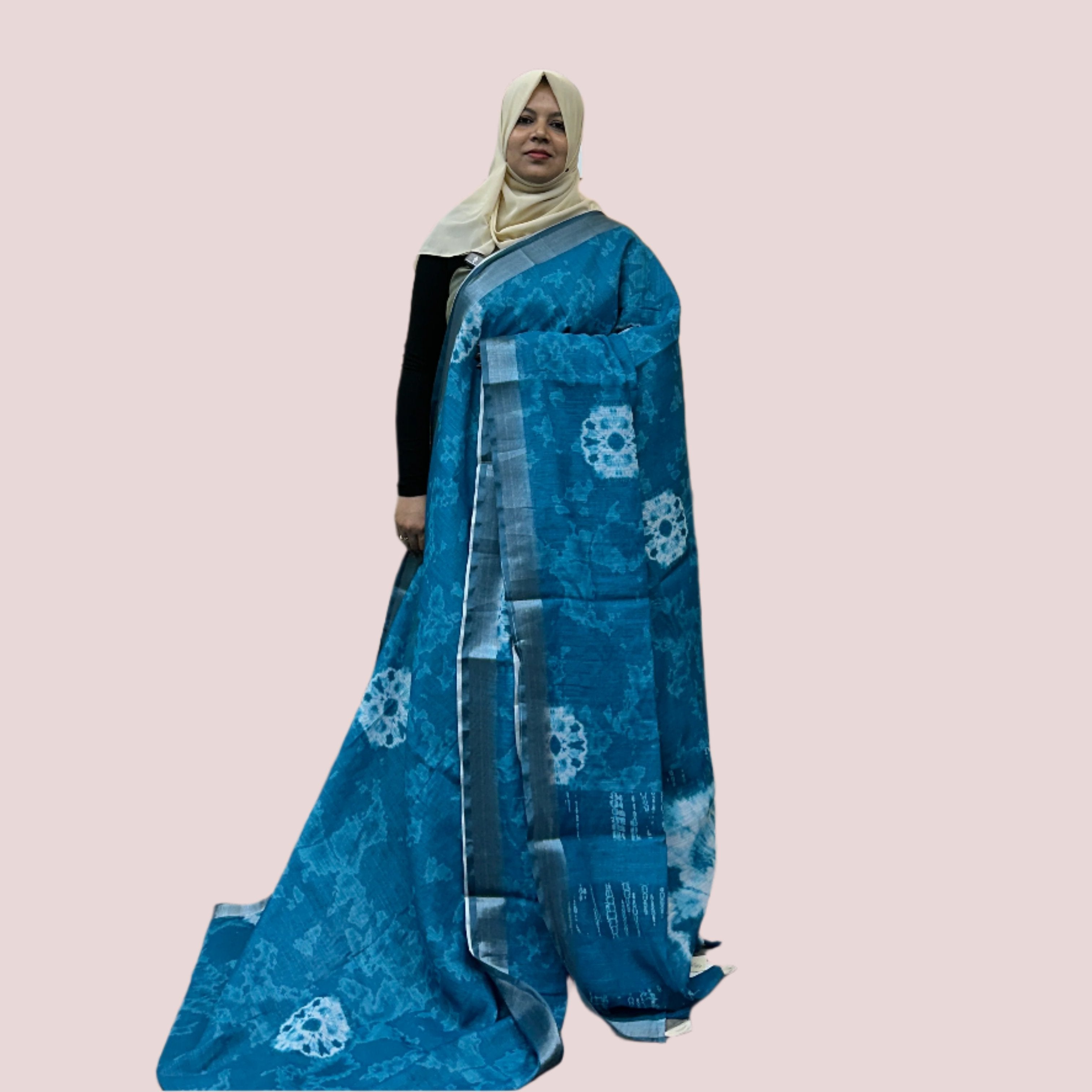 LINEN BLEND SAREE FT 1112