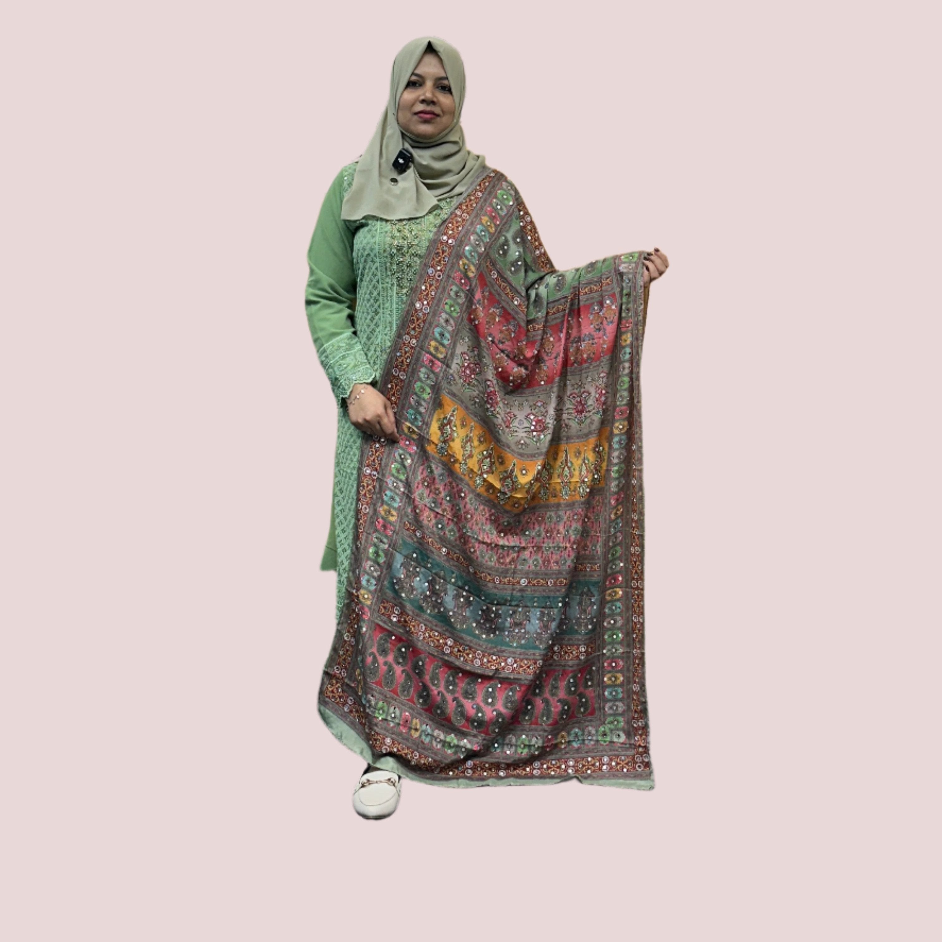 SCHIFFLI GEORGETTE CHURIDAR SET FT 1202