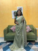 GEORGETTE BANARASI SAREE FT 2083