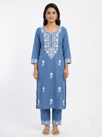 CHIKANKARI CO-ORD SET FT 3039