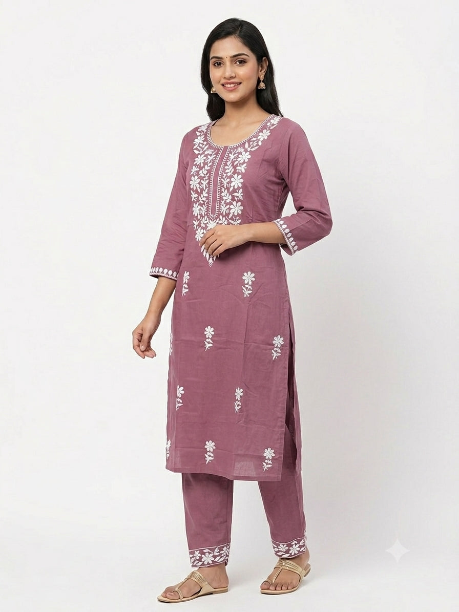 CHIKANKARI CO-ORD SET FT 3039