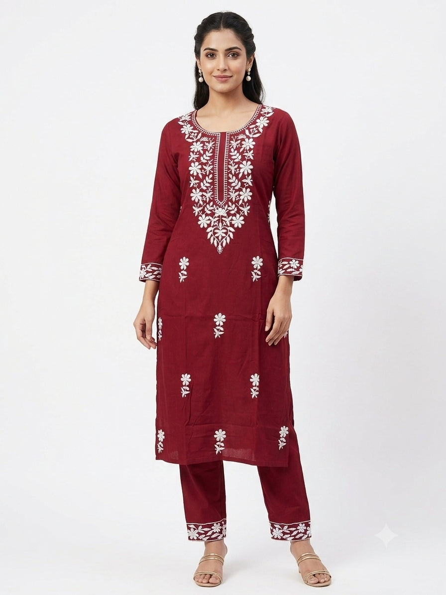 CHIKANKARI CO-ORD SET FT 3039