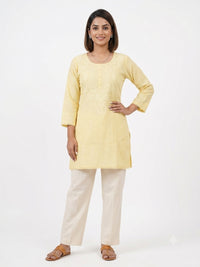 CHIKANKARI SHORT KURTI FT 3044