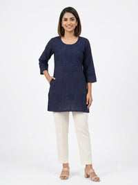 CHIKANKARI SHORT KURTI FT 3044