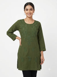 CHIKANKARI SHORT KURTI FT 3044