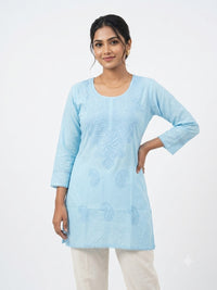 CHIKANKARI SHORT KURTI FT 3044