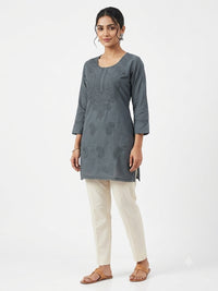 CHIKANKARI SHORT KURTI FT 3044