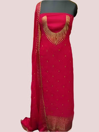 CHANDERI SILK SALWAR SUIT FT 1060