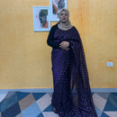 CRUSH TISSUE SAREE FT 2209