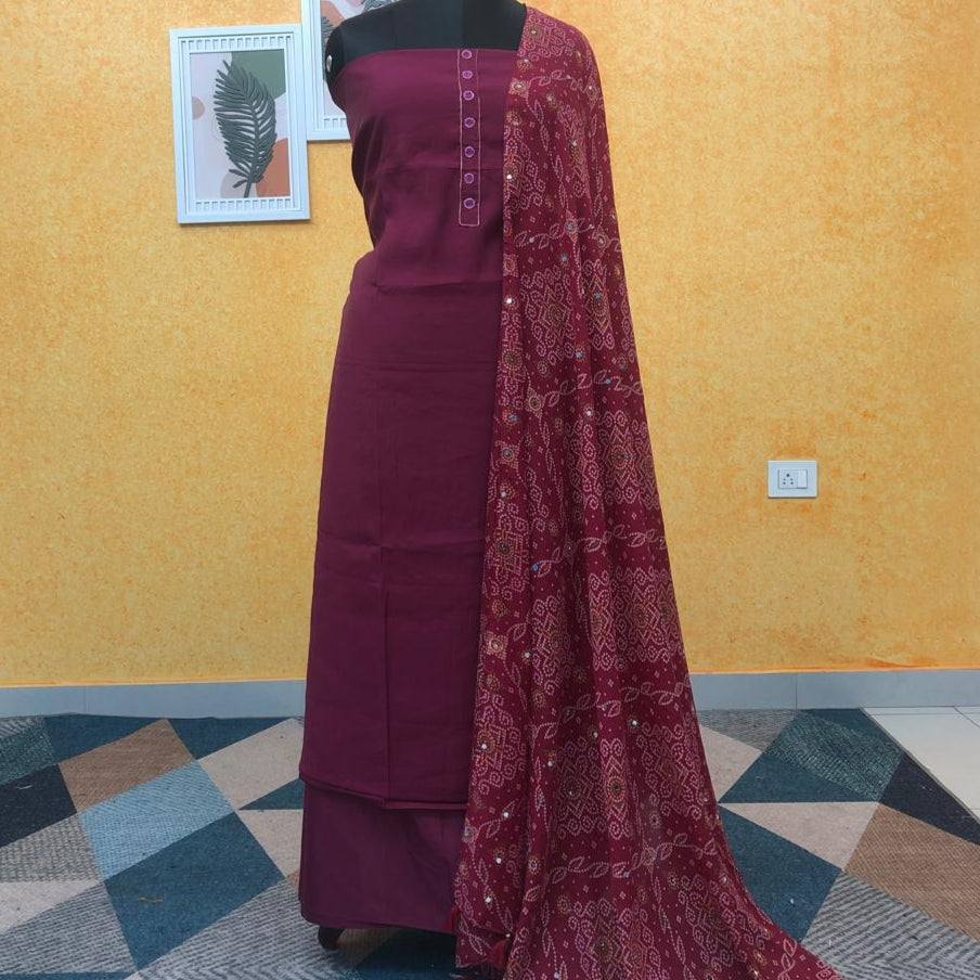 SEMI SILK SALWAR SUIT FT 2221